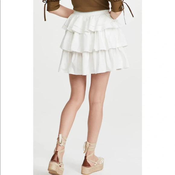 NWT Ulla Johnson Alyssa Mini Skirt Size in Pristine White Size 2 $395 - Picture 3 of 8